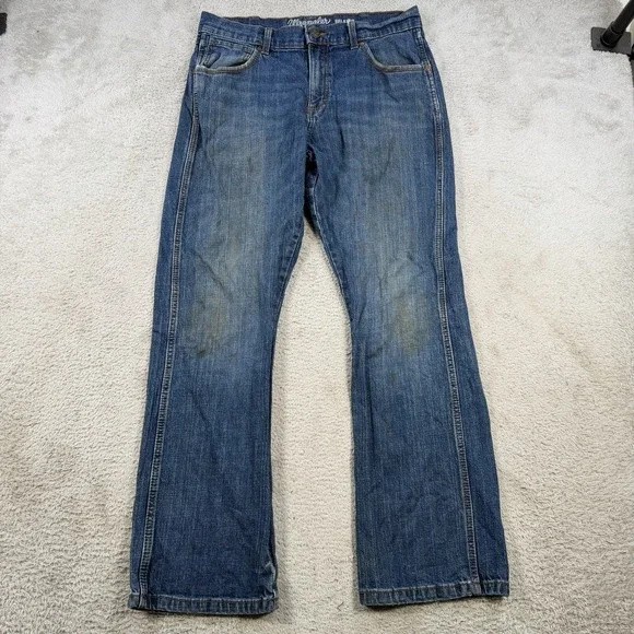 Wrangler Retro Jeans Mens 32x30 Relaxed Boot Blue Denim Cotton Cowboy Western