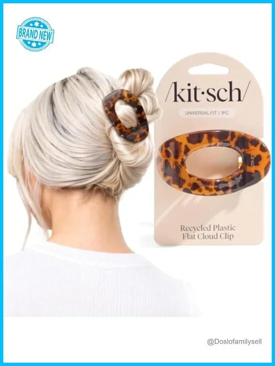 Medium Flat Claw Clip for Women – Strong Hold, Non-Slip, Lightweight Tortoise