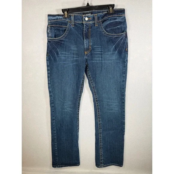Bulwark FR Flame Resistant Mens Jeans 34x34 Dark Wash Straight Leg PSJ2SD2 Blue