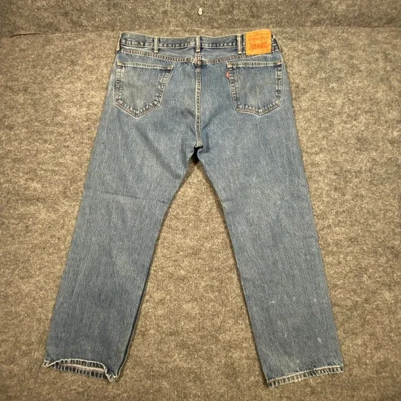 Levis 505 Regular Fit Mens Jeans 40x30 Medium Wash Blue‎ Straight Leg Denim