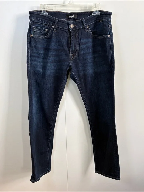 Mavi Men’s Dark Blue Slim Straight Jeans 34/30