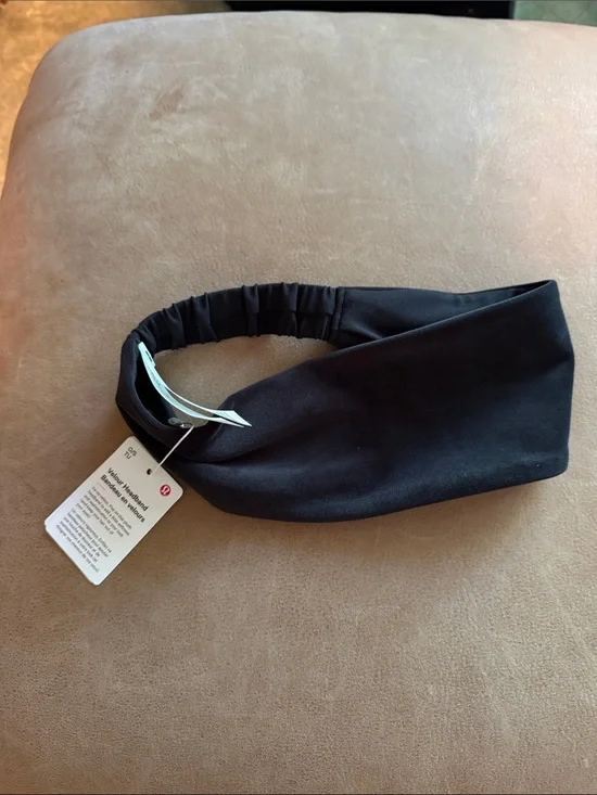lululemon athletica velour Black Twist-Front Headband