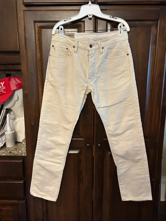 Polo Ralph Lauren Dry Goods Varick Slim Straight 32x30 Ecru Canvas 100% Cotton