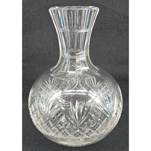 Antique‎ American Brilliant Cut Glass Crystal Vase Carafe Diamond Fan 6x8