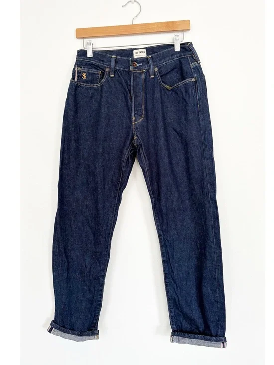 Todd Snyder || Slim Selvedge Jean in Rinse Wash Indigo Dark Blue 30x30