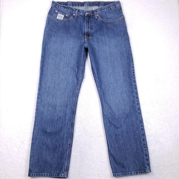 Cinch Mens Straight Leg Jeans Blue Medium Wash Denim Cowboy Western 36x32