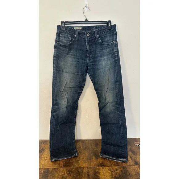AG Adriano Goldschmied The Graduate Tailored Leg Dark Wash Jeans Men's 31x34
