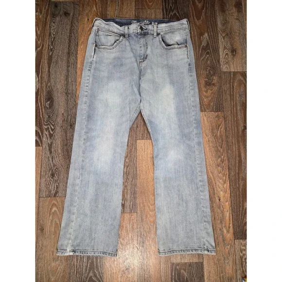 Wrangler Retro Slim Boot Jeans Mens 32x30 Light Wash Stretch Denim