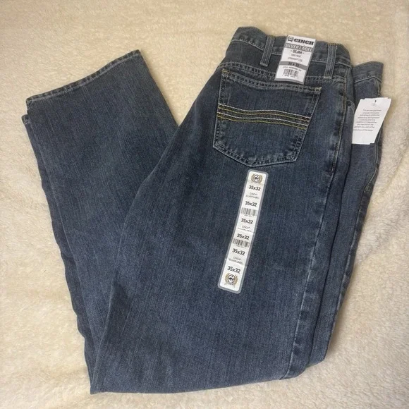 NWT Cinch Silver Label Slim Jeans Men's 35x32 Mid Rise Straight Leg Denim