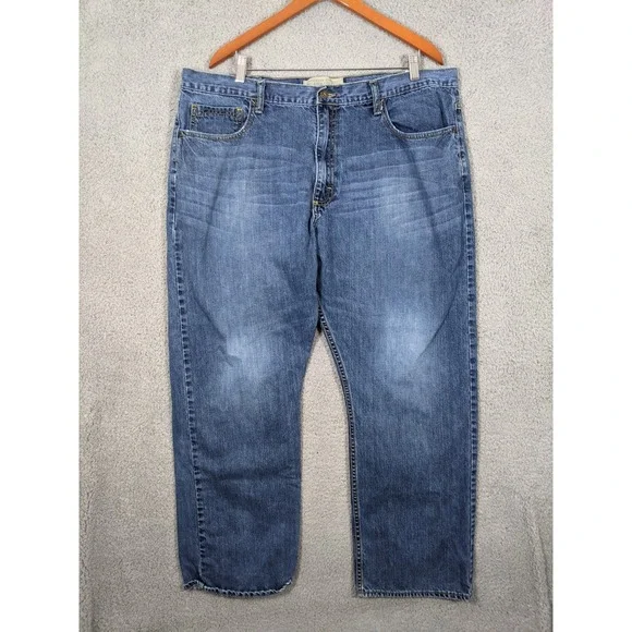 Wrangler Jeans Mens 40X30 (40x29) Blue Denim Straight Leg Relaxed Fit Y2K FLAW