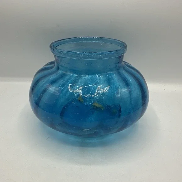Blue Blown Glass Vase 7