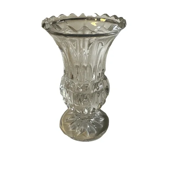 Vintage Fairfield 24% Lead, Crystal Pedestal Vase/Bud Vase, 1965 to 1990