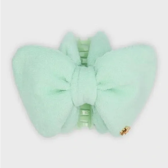 NWOT LELE SADOUGHI Simone Terry Cloth Claw Clip - Sea Glass
