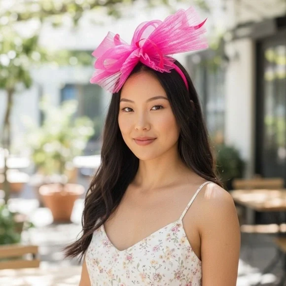Elegant Pink Fascinator Headband