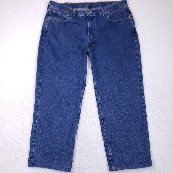 Levis 550 Relaxed Fit Blue Denim Jeans Mens 40x26* Medium Wash Tapered Leg