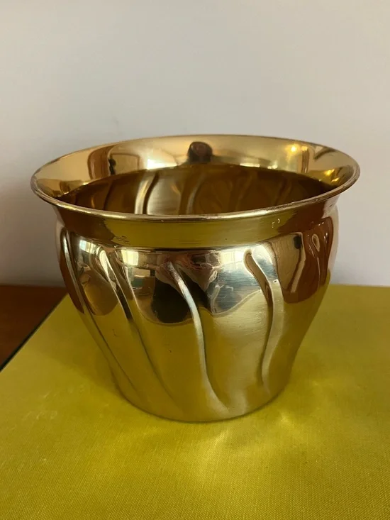 Gold-Tone Decorative Planter