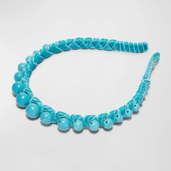 LELE SADOUGHI Graduated Stone Bead Headband - Pacific Sky