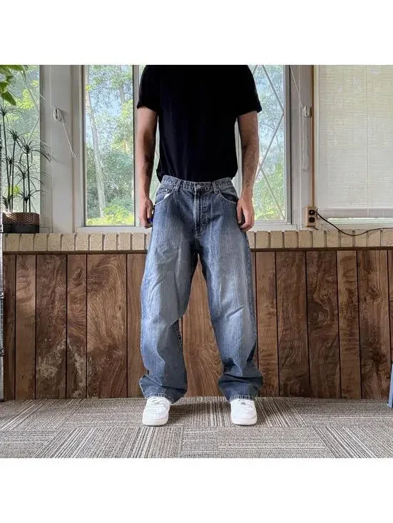 premium straight y2k denim.