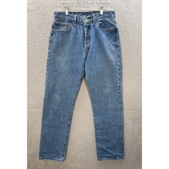 Levis 501 XX Jeans Mens 33x34 Blue Original Fit Button Fly Grunge Skater Y2K