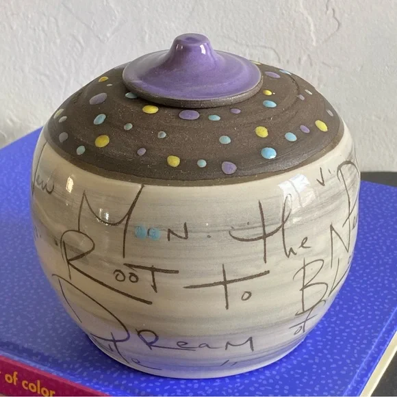 ZPots Handcrafted Ceramic Jar w/Lid The Dream Jar Artist made z pots