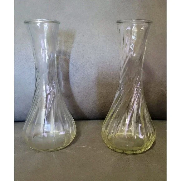 Hoosier Bud Vases - Clear Glass - 6
