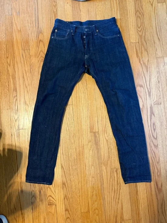 Oni denim. 12oz Kiraku summer weave selvedge japanese