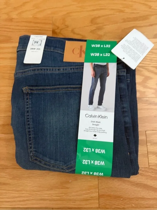 Calvin Klein Indigo Straight-Leg Jeans