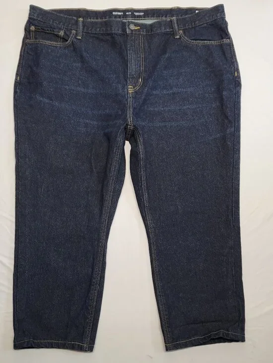 Old Navy Jeans Built in Tough Men 48X25 {Tag48X30) Original Tapered Hems Altered