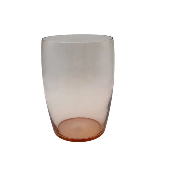 Ombre Pink Glass Vase Flower Holder Home Decor Accent Piece‎ 4 Inch