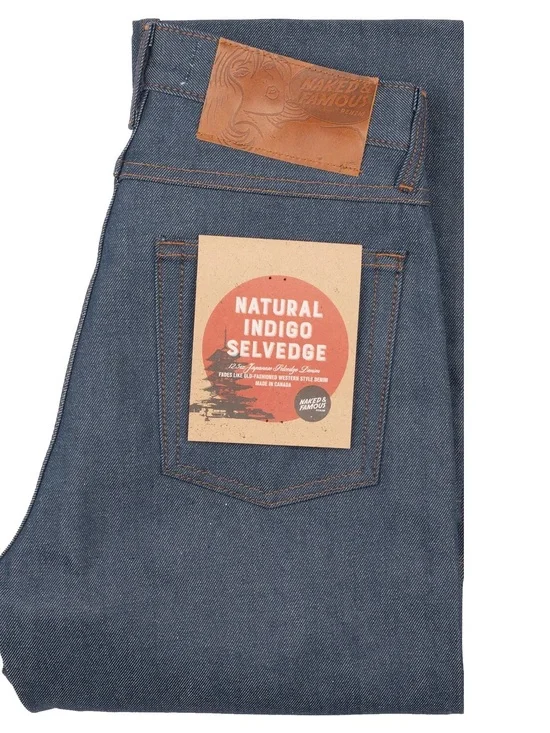 Naked & Famous Denim Natural Indigo Slim Straight Jeans