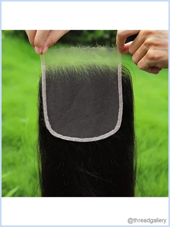 0.1mm Ultra-thin HD Lace Closure Pre Plucked Swiss Lace Natural Hairline 100%