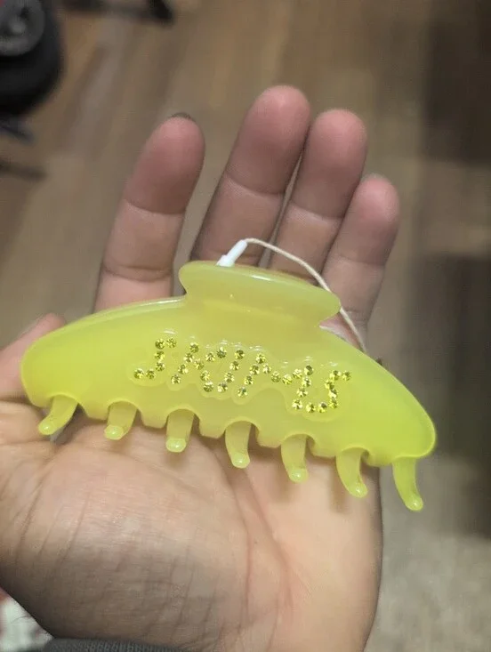 Women's Yellow Sphene Claw Hair Clip