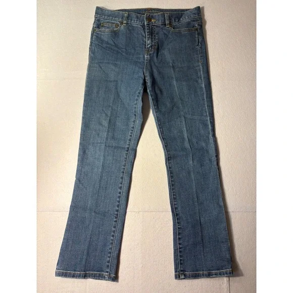 Lauren Ralph Lauren Classic Straight Leg Jeans Blue Medium Wash Denim 6P Petite