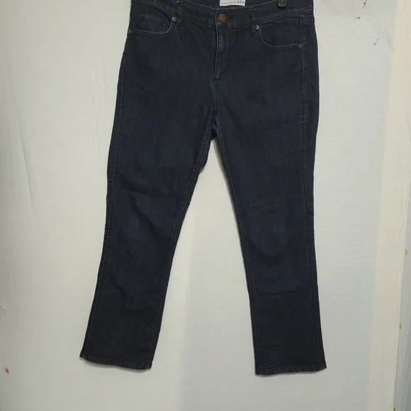 WOMEN LOFT Relaxed Dark Blue Jeans Classic Style
