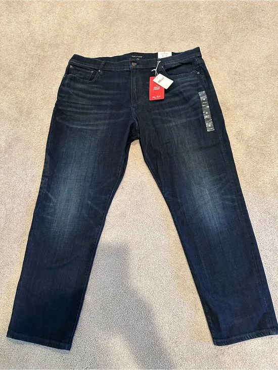 NWT Lucky Brand Men's Dark Indigo Straight Jeans Athletic 410 42x30 Cool Max