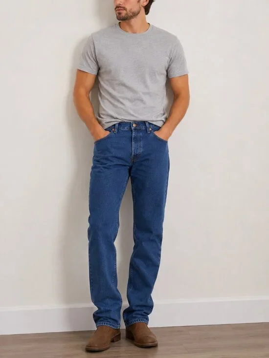 Wrangler 936 Cowboy Cut Straight Leg Jeans 36x32 Blue