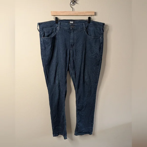Paige Federal Jeans Mens Size 42 Blue Straight Leg‎ Stretch Denim