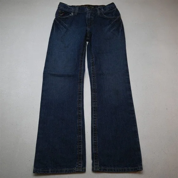 Ariat 30x32 Dark Bold Stitch Stretch Denim FR M4 Relaxed Bootcut Mens Jeans
