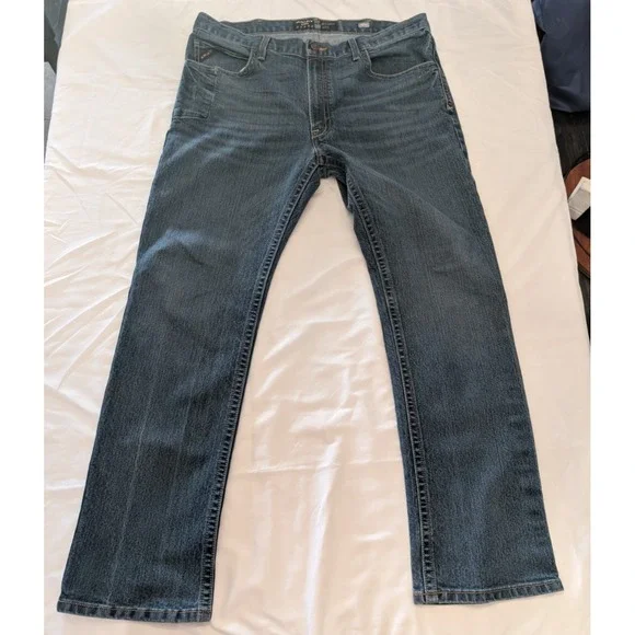 Ariat Rebar M4 Relaxed Bootcut Jeans Mens 40x34 Blue Denim Work Wear