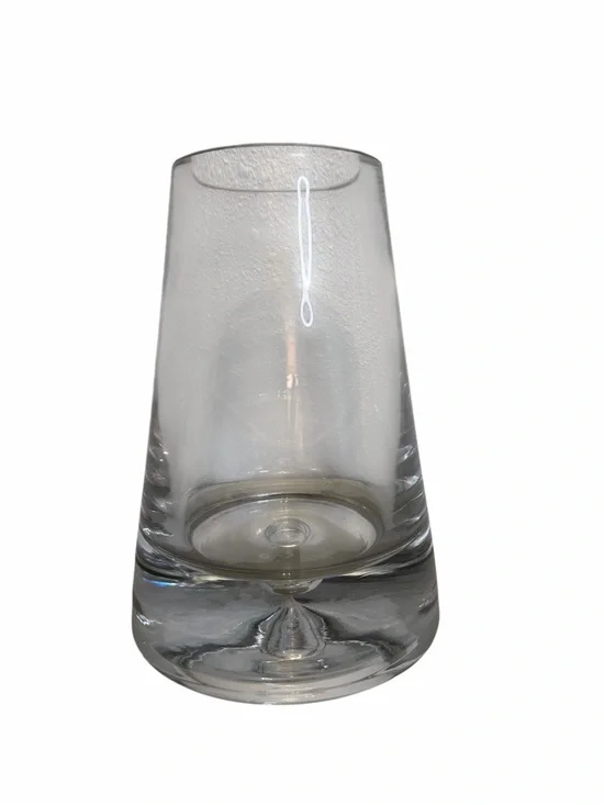 Clear Thick Bottom 7.25” Glass Vase