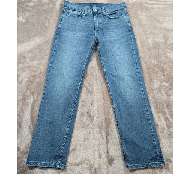 Levis 514 Straight Fit Mens Jeans W33 L30 Medium Wash Blue Denim 00514-0742