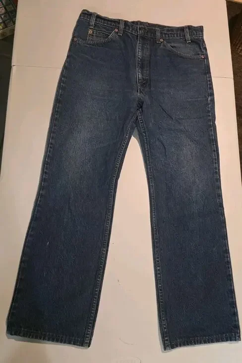VINTAGE Levis 517 Jeans Mens 36x32 Blue Denim Bootcut Orange Tab USA 80s