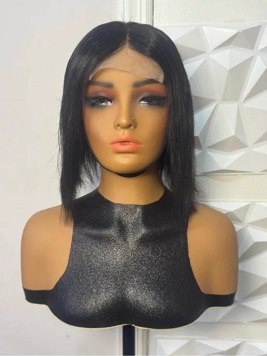10 Inch Short Bob Human Hair Wig – 5x5 Glueless Closure Lightweight Natural Look