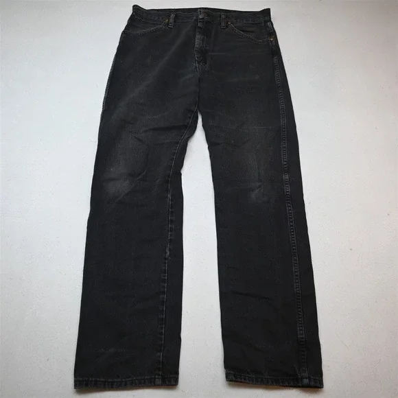 Wrangler 34x34 Gray Denim 13MWZ Cowboy Cut 100% Cotton Mens Jeans