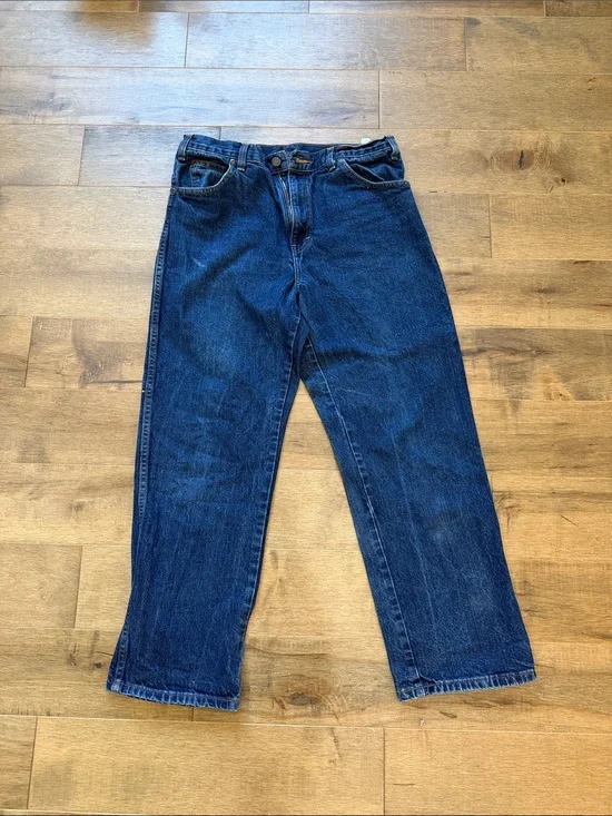 Dickies Men's Relaxed Dark Blue Denim Jeans