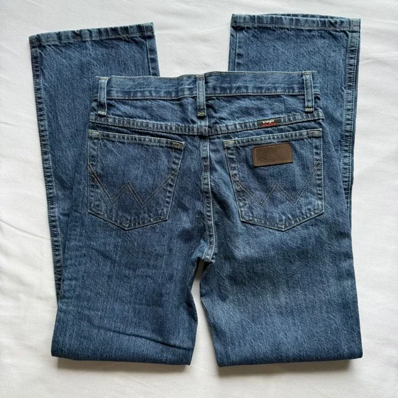Wrangler PBR Professional Bull Riders Jeans Mens 28x30 Dark Wash Denim Rodeo USA