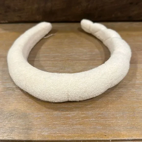 Anthropologie Terry Headband Sable Ivory