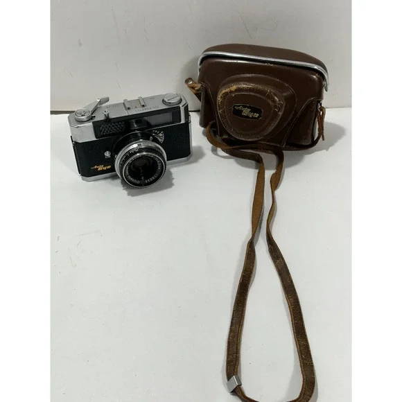 Olympus‎ Auto-Eye Rangefinder with 45mm F2.8 Lens Camera With Leather Brown Case