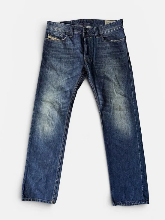 Diesel mens 30x30 Safado regular slim straight button fly denim blue jeans EUC