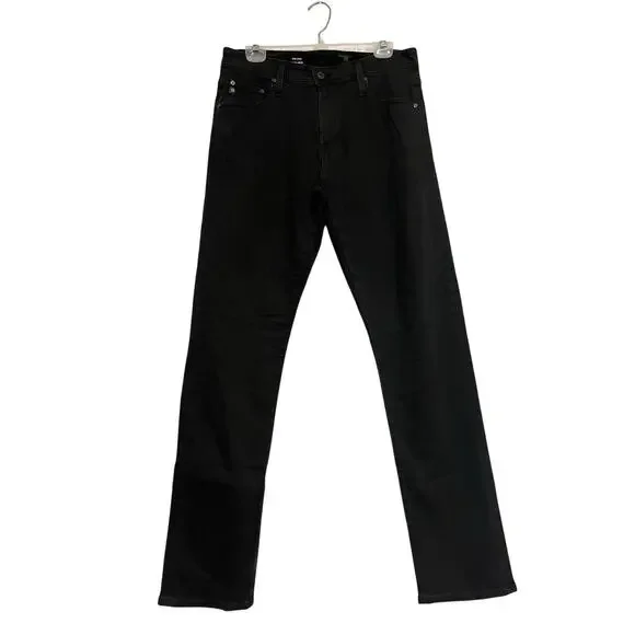 AG Adriano Goldschmied The Ives Modern Athletic Fit Black Denim Size 32x34